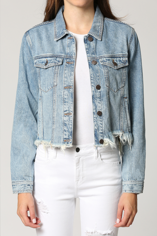 Hidden Cropped Fitted Jean Jacket - Premium Coats & Jackets from Hidden Jeans - Just $101! Shop now 