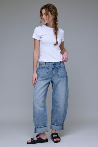 Hidden Sammie Barrel Cuffed Jeans - Premium clothing at Lonnys NY - Just $96! Shop Womens clothing now 