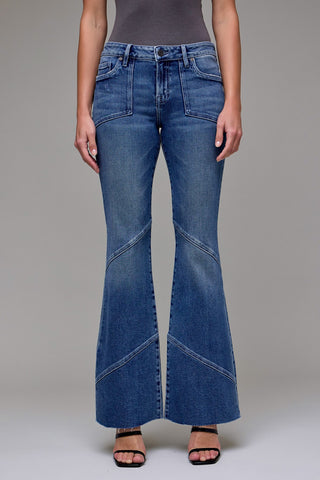 Hidden Happi Seam Detail Low Rise Flare