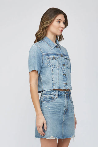 Hidden Rebel Cropped Denim Jacket - Premium clothing at Lonnys NY - Just $98! Shop Womens clothing now 