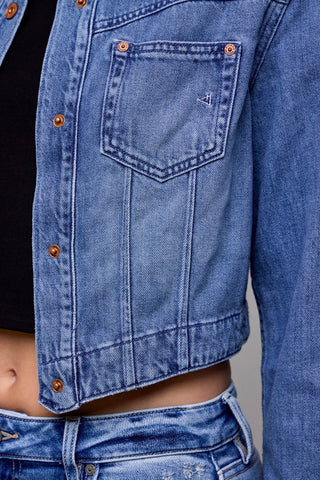 Hidden Cropped Western Jacket