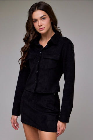 Hidden Super Soft Suede Button Up Shirt