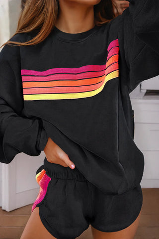 Houston Color Stripe Sweat Set - Premium clothing at Lonnys NY - Just $69! Shop Womens clothing now 