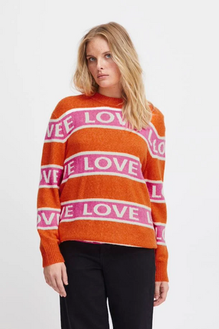 ICHI Love Motif Sweater *FINAL SALE* - Premium Shirts & Tops from Ichi - Just $37.50! Shop now 
