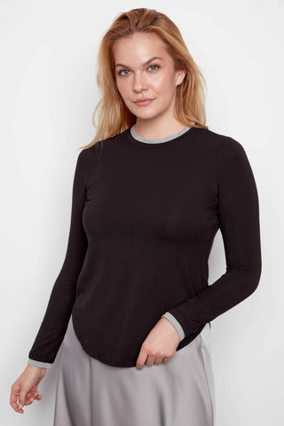 ILTM Alaia Contrast Long Sleeve Crewneck - Premium clothing at Lonnys NY - Just $79! Shop Womens clothing now 