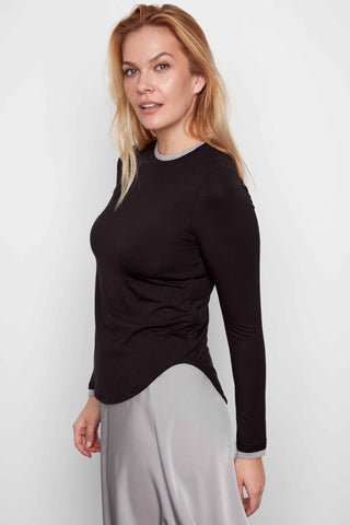 ILTM Alaia Contrast Long Sleeve Crewneck - Premium clothing at Lonnys NY - Just $79! Shop Womens clothing now 