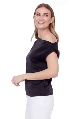 ILTM Lily Satin Asymmetrical Top - Premium clothing at Lonnys NY - Just $81! Shop Womens clothing now 