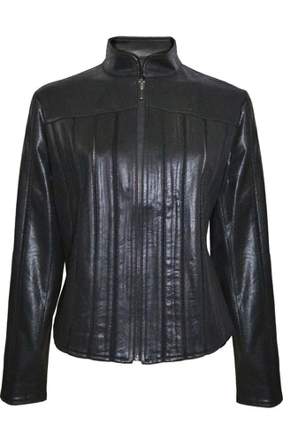Insight Faux Leather Zip Up Jacket