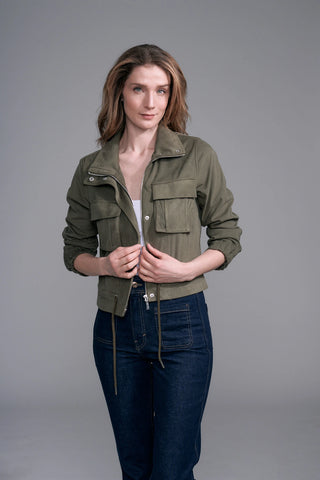 Insight Silky Suede Drawstring Jacket