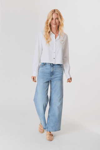 J Society Cropped Heart Shirt