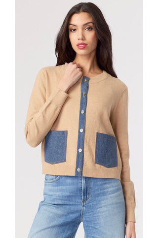 J. Society Denim Pocket Cardigan