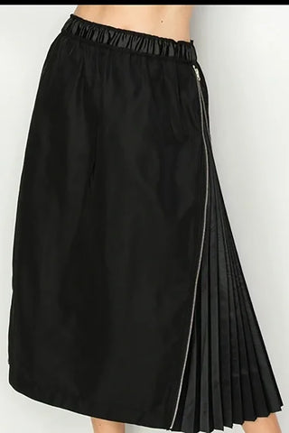 JOH Jelani Zipper Side Pleated Skirt - Premium clothing at Lonnys NY - Just $115! Shop Womens clothing now 