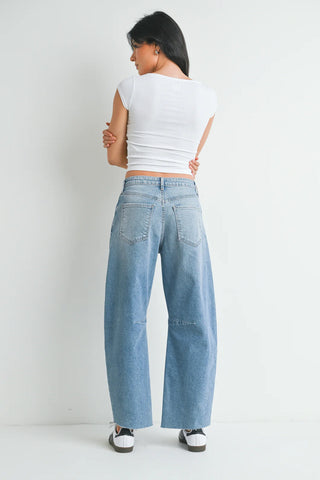 Just Black Denim Seamed Barrel Jeans - Premium clothing at Lonnys NY - Just $98! Shop Womens clothing now 