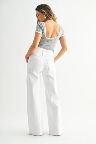 Just Black Stretchy Wide Leg Jeans