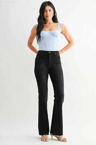 Just Black Scissor Cut Flare Jeans