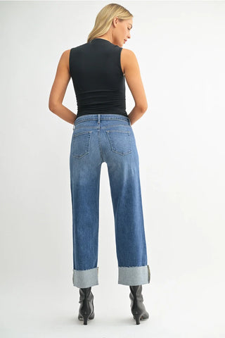 Just Black Denim Scissor Cut Wide Leg Jeans - Premium clothing at Lonnys NY - Just $92! Shop Womens clothing now 