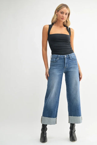 Just Black Denim Scissor Cut Wide Leg Jeans - Premium clothing at Lonnys NY - Just $92! Shop Womens clothing now 
