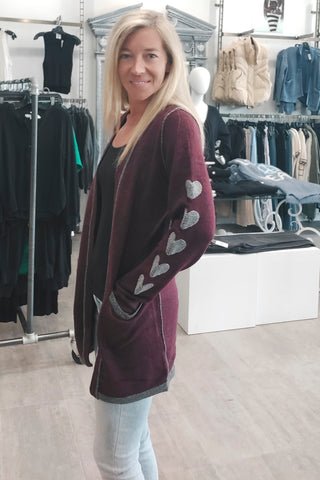 Just Madison Heart Sleeve Cardigan - Premium clothing at Lonnys NY - Just $115! Shop Womens clothing now 