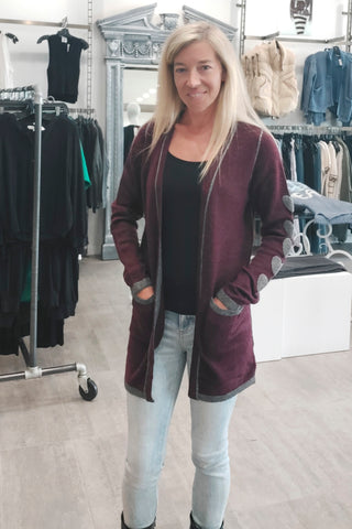 Just Madison Heart Sleeve Cardigan - Premium clothing at Lonnys NY - Just $115! Shop Womens clothing now 