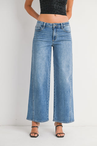 Just USA Seamed Wide Leg Jeans - Premium clothing at Lonnys NY - Just $65! Shop Womens clothing now 