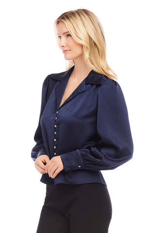 Karen Kane Shirred Blouse - Premium clothing at Lonnys NY - Just $168! Shop Womens clothing now 