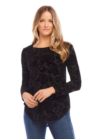 Karen Kane Velvet Burnout Top - Premium clothing at Lonnys NY - Just $98! Shop Womens clothing now 