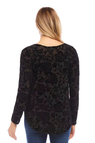 Karen Kane Velvet Burnout Top - Premium clothing at Lonnys NY - Just $98! Shop Womens clothing now 