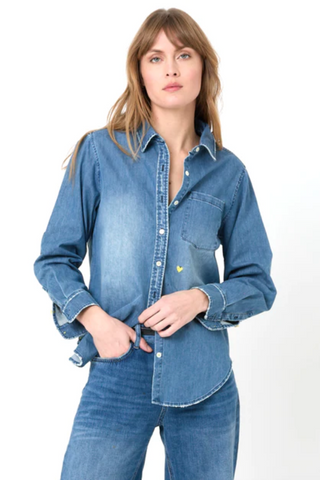 Kerri Rosenthal Mia Shirt Core True Denim - Premium Shirts & Tops from Kerri Rosenthal - Just $248! Shop now 