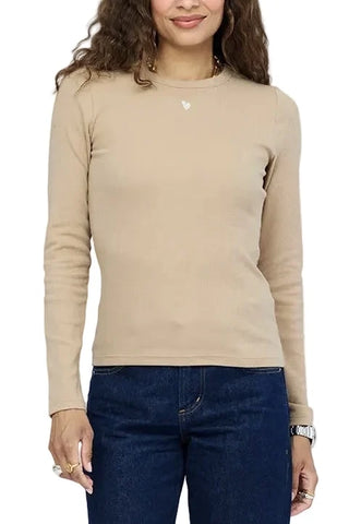 Kerri Rosenthal Long Sleeve Ribbed Shirt