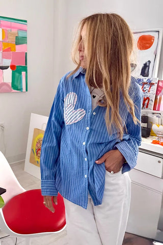 Kerri Rosenthal Mia Heart Patch Button Down - Premium clothing at Lonnys NY - Just $248! Shop Womens clothing now 