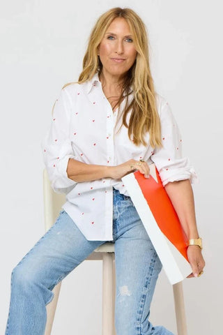 Kerri Rosenthal Mia Tiny Hearts Shirt - Premium clothing at Lonnys NY - Just $228! Shop Womens clothing now 