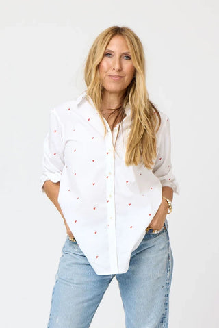 Kerri Rosenthal Mia Tiny Hearts Shirt - Premium clothing at Lonnys NY - Just $228! Shop Womens clothing now 