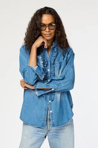 Kerri Rosenthal Molly Denim Shirt - Premium clothing at Lonnys NY - Just $248! Shop Womens clothing now 