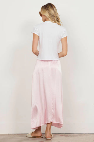 LA Made Suri Deep V Cap Sleeve Tee