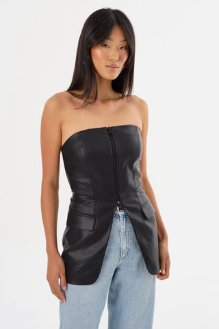 La Marque Faux Leather Bustier Top - Premium clothing at Lonnys NY - Just $195! Shop Womens clothing now 