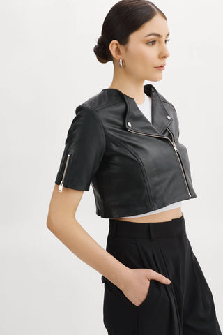 Lamarque Kirsi Cropped Biker Jacket - Premium clothing at Lonnys NY - Just $425! Shop Womens clothing now 