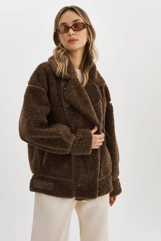 Lamarque Badu Oversized Sherpa Coat