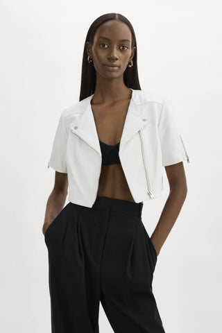 Lamarque Kirsi Cropped Leather Biker Jacket - Premium clothing at Lonnys NY - Just $425! Shop Womens clothing now 