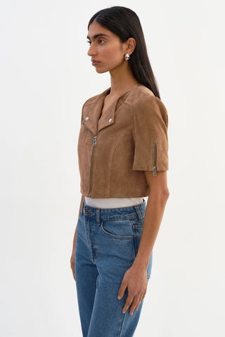 Lamarque Kirsi Cropped Suede Jacket