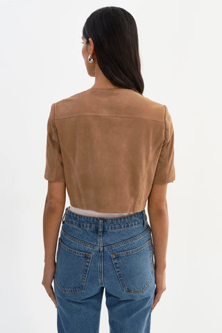 Lamarque Kirsi Cropped Suede Jacket