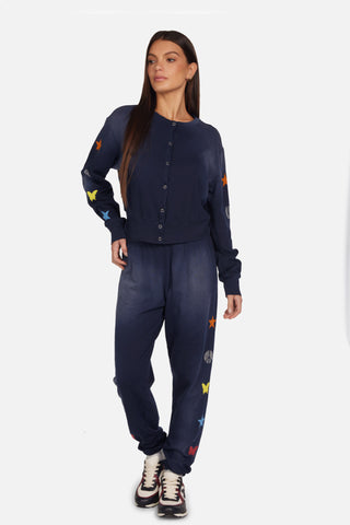 Lauren Moshi Arleta Butterfly Peace Snap Front Top
