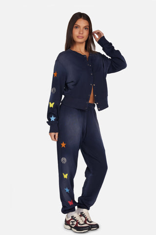 Lauren Moshi Arleta Butterfly Peace Snap Front Top