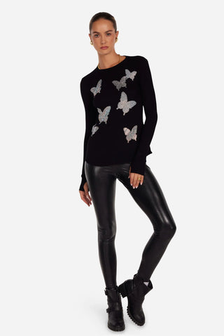 Lauren Moshi McKinley Crystal Butterfly Long Sleeve Shirt - Premium clothing at Lonnys NY - Just $158! Shop Womens clothing now 