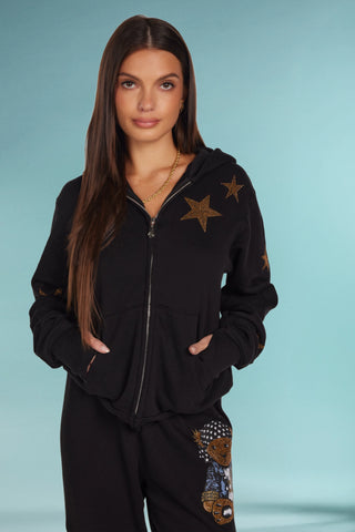 Lauren Moshi Hezly Stud Rocker Teddy Hoodie