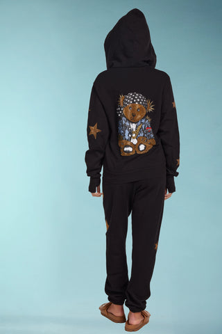 Lauren Moshi Hezly Stud Rocker Teddy Hoodie