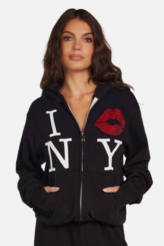 Lauren Moshi NY Glam Hezly Crystal Hoodie
