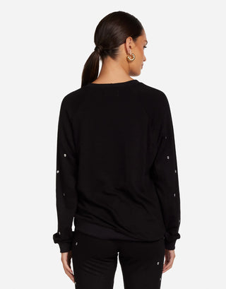 Lauren Moshi Noleta Crystal Skulls Sweatshirt