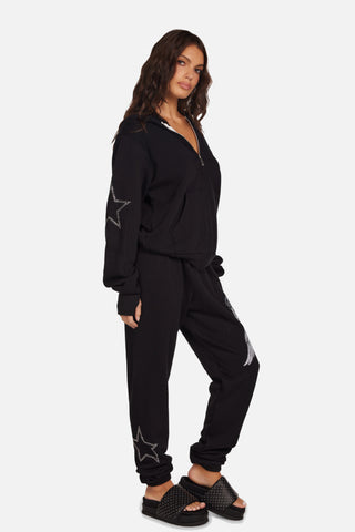 Lauren Moshi Tanzy Crystal Aerosmith Sweatpants