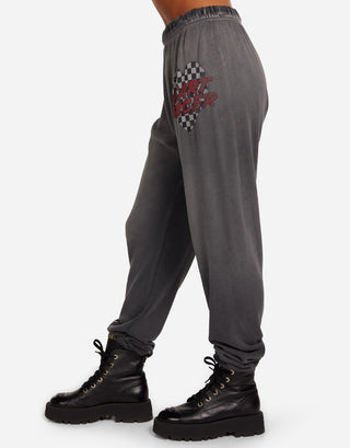 Lauren Moshi Tanzy Heart Racer Sweatpants