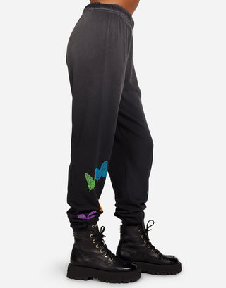 Lauren Moshi Tanzy Neon Butterfly Sweatpants